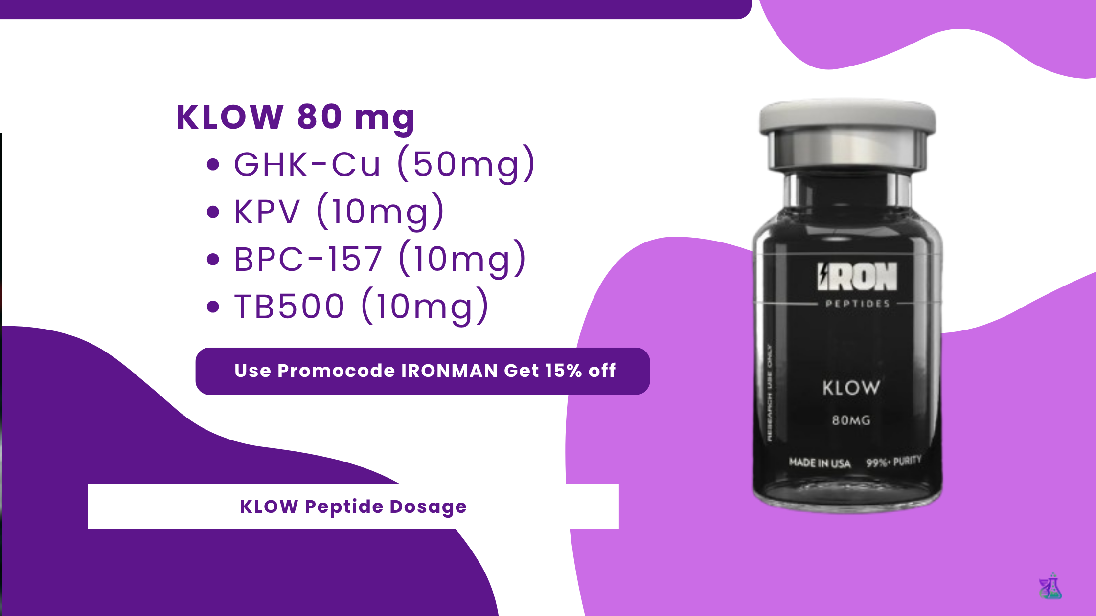 KLOW Peptide dosage chart